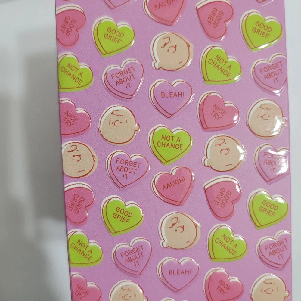 Peanuts x Celavi Hearts Makeup Puff Set 6 Pc Limited Edition Pink Heart Reusable